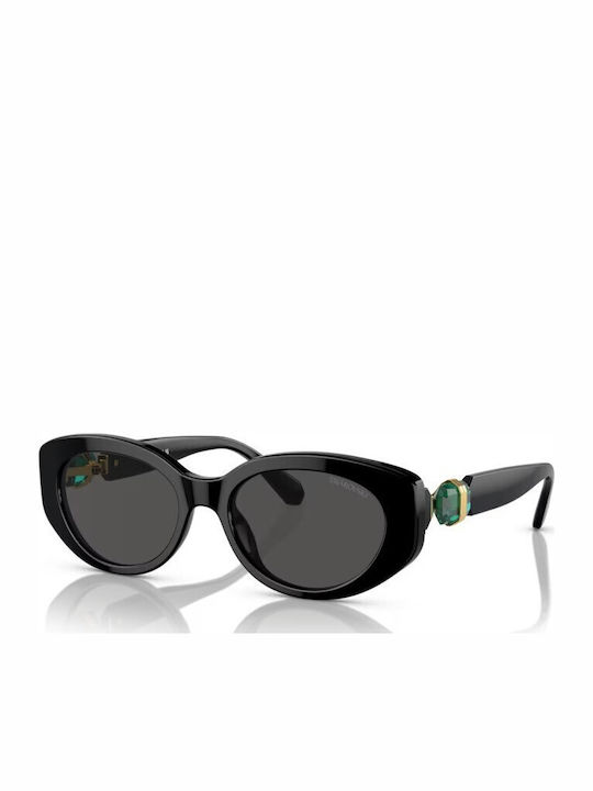 Swarovski Feminini Ochelari de soare cu Negru Cadru și Negru Lentilă SK6002 100187