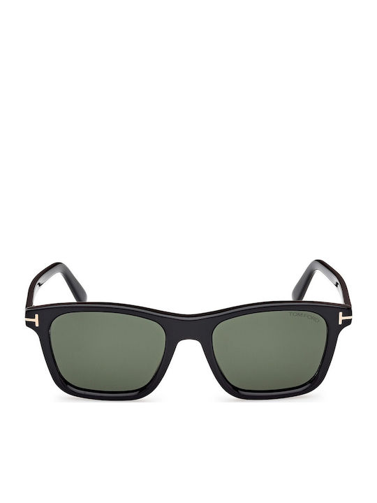 Tom Ford Unisex Γυαλιά Ηλίου με Μαύρο Κοκκάλινο Σκελετό και Πράσινο Ντεγκραντέ Φακό TF1179 01N