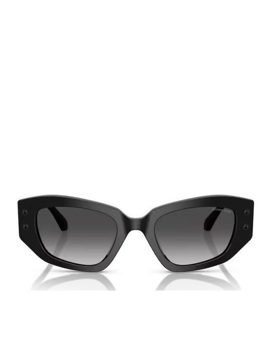 Michael Kors Le Praz Women's Sunglasses with Black Plastic Frame and Black Gradient Lens