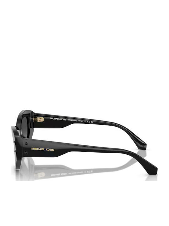 Michael Kors Le Praz Women's Sunglasses with Black Plastic Frame and Black Gradient Lens