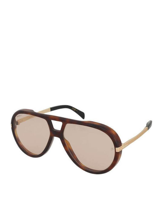 DB Herren Sonnenbrille mit Braun Schildkröte Gestell und Braun Linse