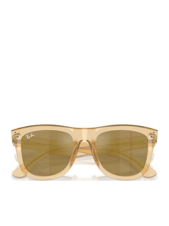 Ray Ban Wayfarer Reverse Unisex Ochelari De Soare Cu Ramă Din Plastic Auriu Și Lentile Galbene RBR0502S 68215A