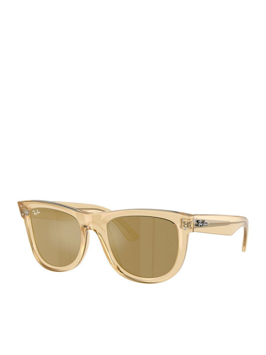 Ray Ban Wayfarer Reverse Unisex Ochelari De Soare Cu Ramă Din Plastic Auriu Și Lentile Galbene RBR0502S 68215A