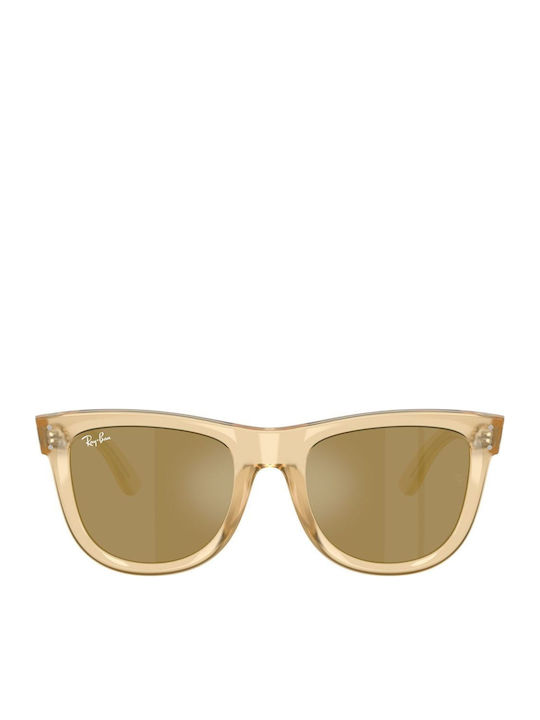 Ray Ban Wayfarer Reverse Unisex Ochelari De Soare Cu Ramă Din Plastic Auriu Și Lentile Galbene RBR0502S 68215A