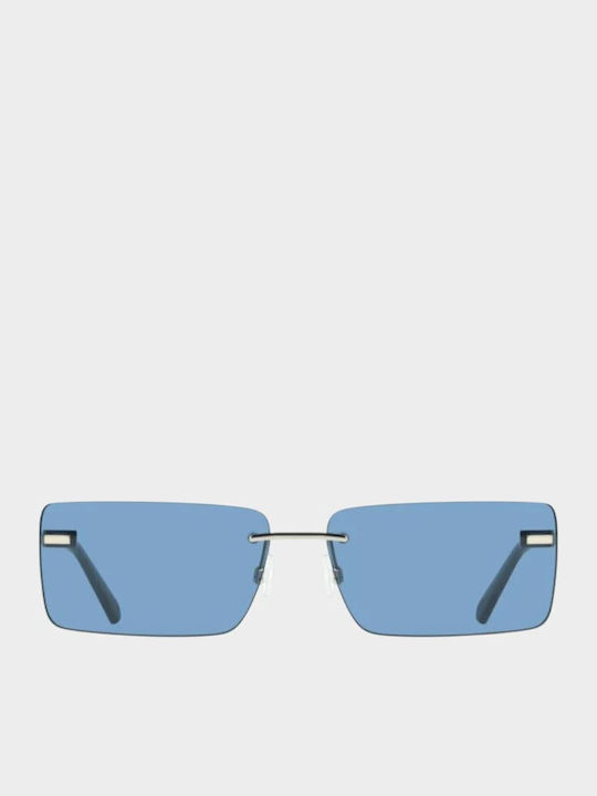 Calvin Klein Women's Sunglasses with Blue Metal Frame and Blue Lens CKJ25206S 044