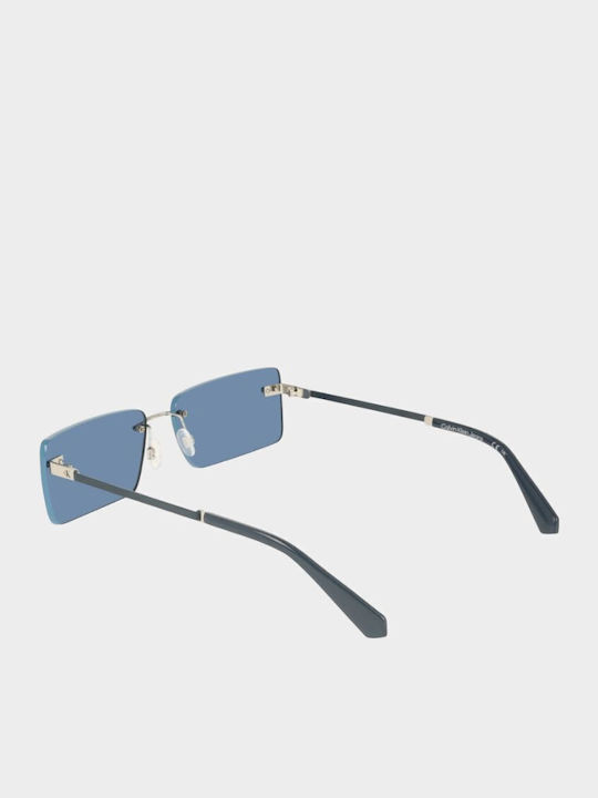 Calvin Klein Women's Sunglasses with Blue Metal Frame and Blue Lens CKJ25206S 044