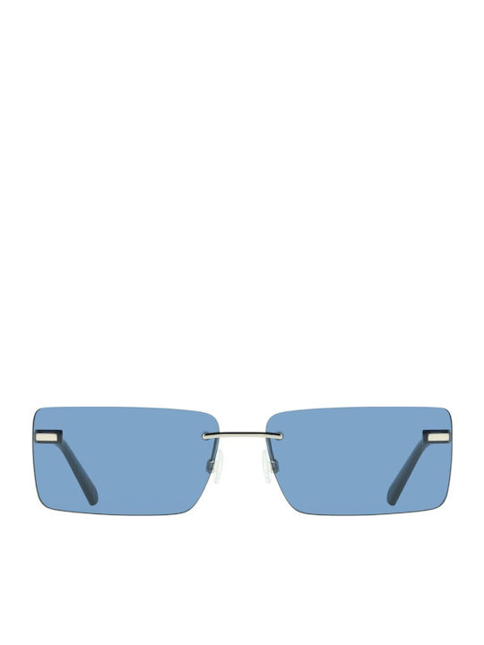 Calvin Klein Women's Sunglasses with Blue Metal Frame and Blue Lens CKJ25206S 044