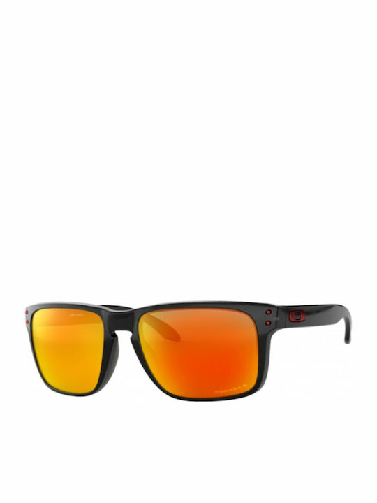 Oakley Holbrook XL Мъжки Слънчеви Очила с Черна Пластмасова Рамка и Червени Поляризирани Стъкла OO9417-08