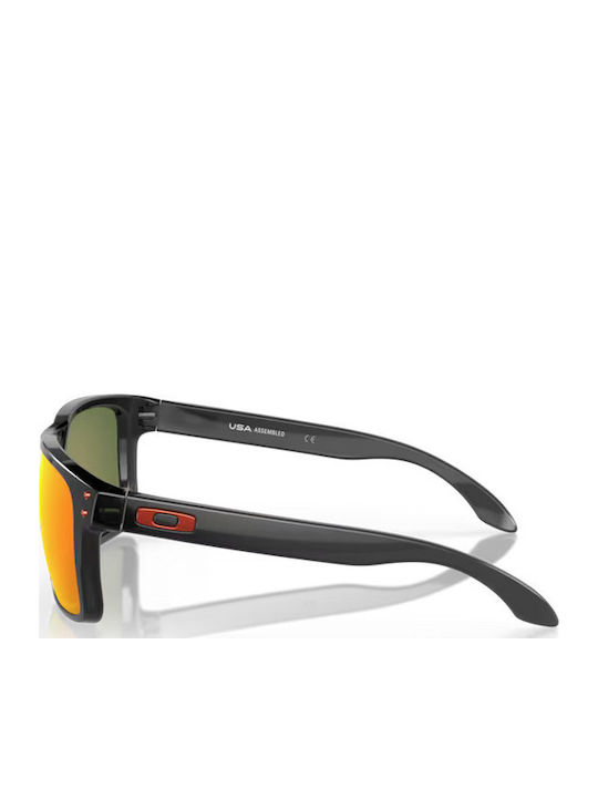 Oakley Holbrook XL Мъжки Слънчеви Очила с Черна Пластмасова Рамка и Червени Поляризирани Стъкла OO9417-08