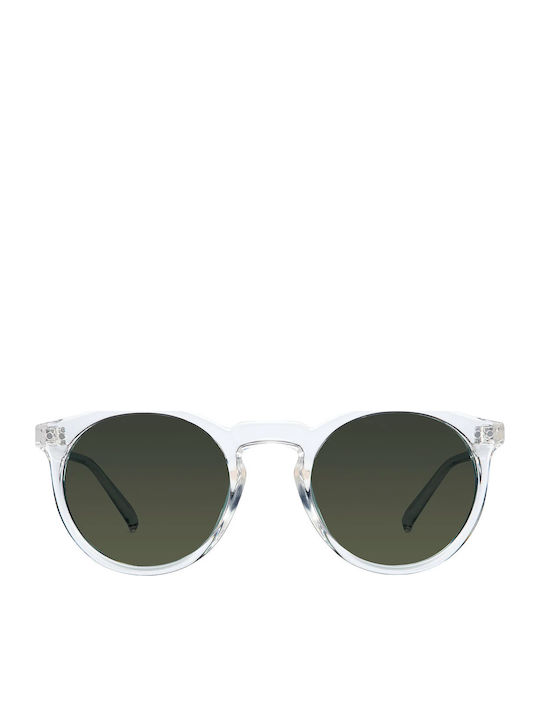 Meller Kubu Unisex Sunglasses with Transparent Plastic Frame and Green Polarized Lens K-MINOLI