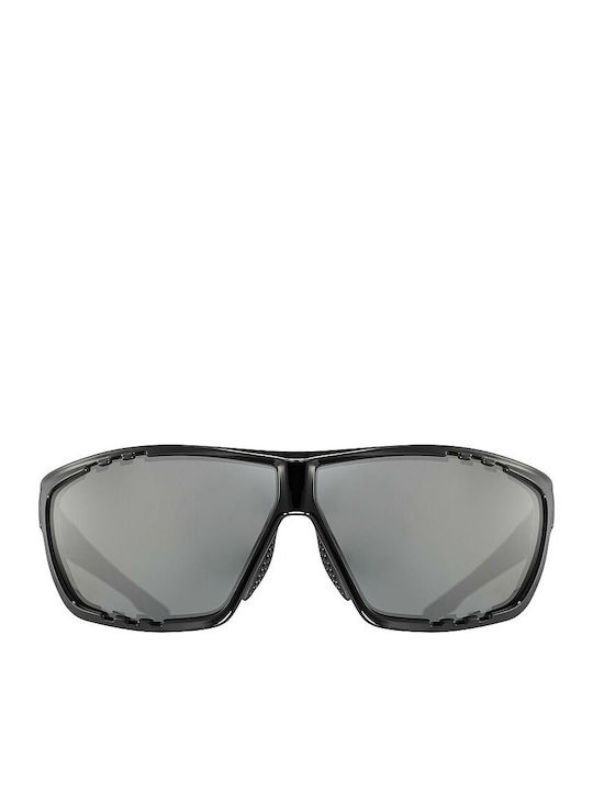 Uvex Sportstyle 706 Ανδρικά Γυαλιά Ηλίου με Μαύρο Κοκκάλινο Σκελετό και Μαύρο Καθρέφτη Φακό 5320062216