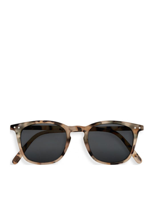 Izipizi Men's Sunglasses With Brown Tartaruga Horn-Rimmed Frame And Gray Lens
