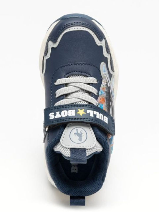 Παιδικά Sneakers με Σκρατς & Φωτάκια Μπλε