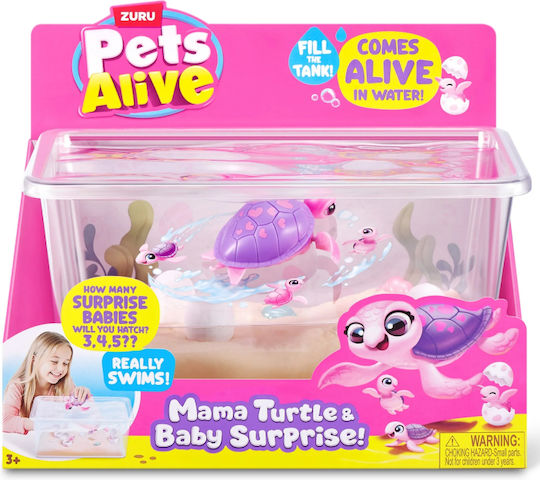 Миниатюрна играчка Pets Alive Mama Turtle Surprise за 3+ Години 25см.