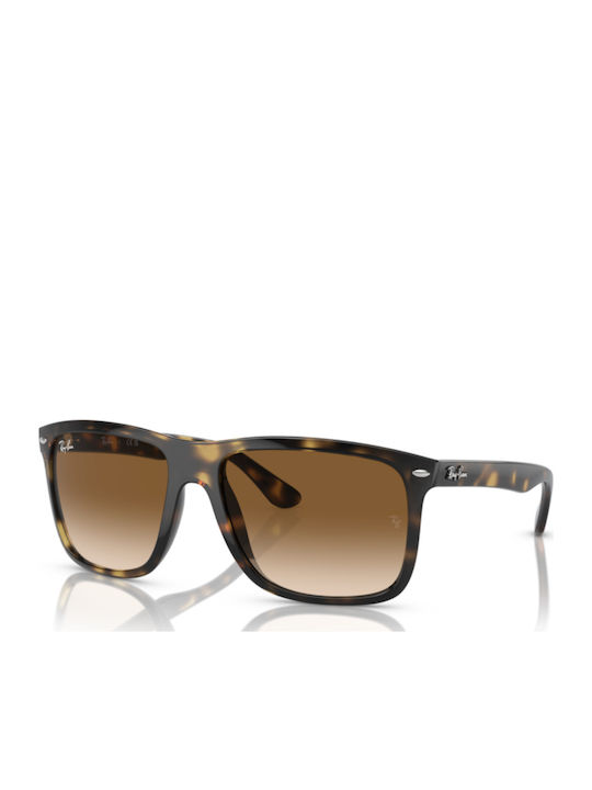 Ray Ban Boyfriend Унисекс Слънчеви Очила с Кафяв Костенурков Пластмасов Рамка и Кафяв Преливащ Лещи