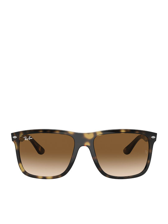 Ray Ban Boyfriend Унисекс Слънчеви Очила с Кафяв Костенурков Пластмасов Рамка и Кафяв Преливащ Лещи