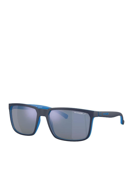 Arnette Stripe Мъжки Слънчеви Очила с Черна Пластмасова Рамка и Сини Поляризирани Огледални Стъкла