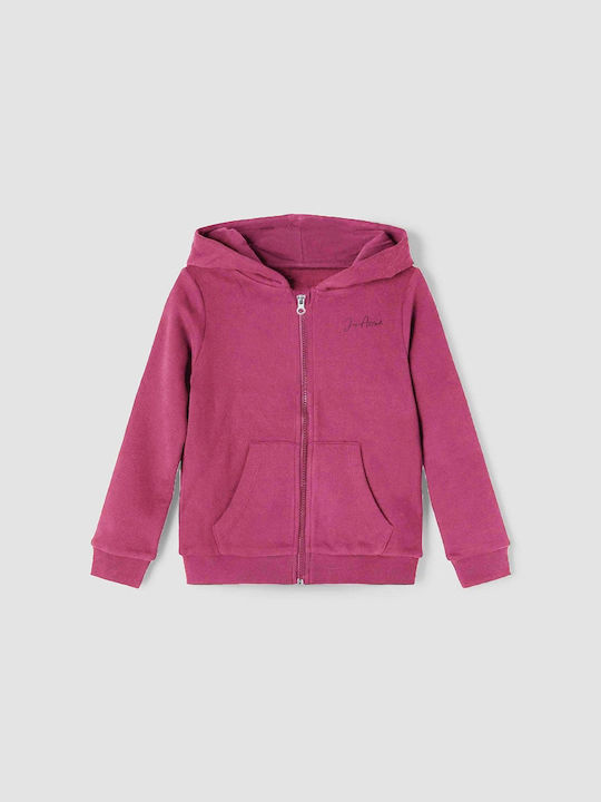 Kids Sweatshirt Cardigan with Hood and Pockets Pink