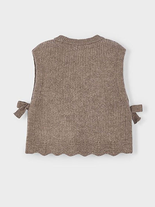 Kids Vest Knitted Beige