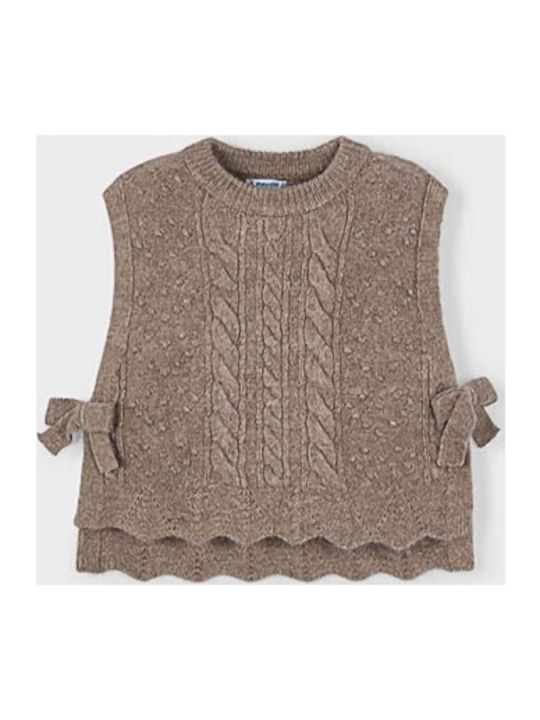 Kids Vest Knitted Beige