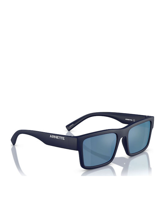 Arnette Men's Sunglasses with Navy Blue Plastic Frame and Blue Mirror Lens AN4344 275922