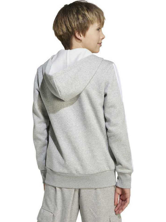 Athletic Kids Cardigan Cotton with Hood Gray Essentials