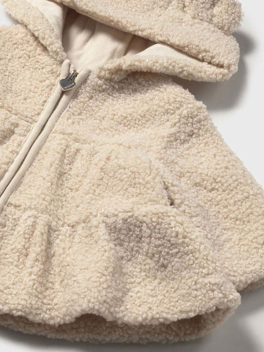 Kinderstrickjacke Pelz mit Kapuze BEZ