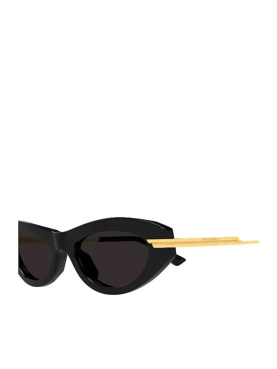 Bottega Veneta Damen Sonnenbrille mit Schwarz Gestell und Schwarz Linse BV1368S 001