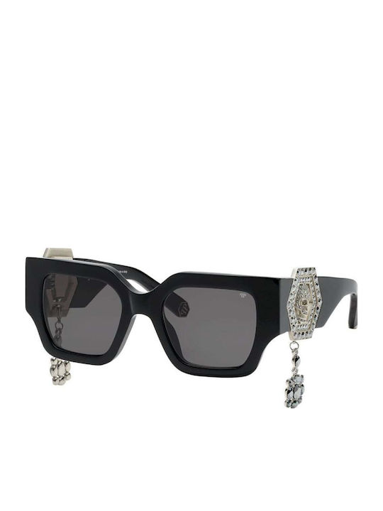 Philipp Plein Γυναικεία Γυαλιά Ηλίου με Μαύρο Κοκκάλινο Σκελετό και Μαύρο Φακό SPP103S 0700