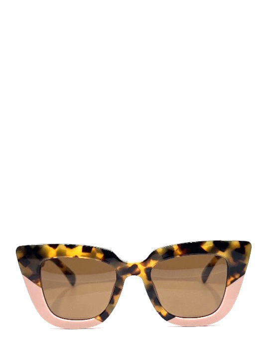 Oscar & Frank Fairfax Damen Sonnenbrille mit Kunststoff Gestell Tiger Tort Pale Blush