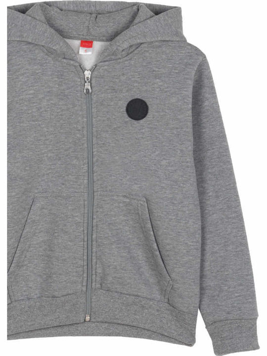 Παιδική Ζακέτα Φούτερ με Κουκούλα Γκρι