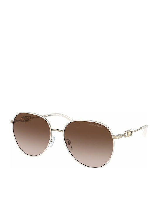 Michael Kors Empire Women's Sunglasses with Gold Metal Frame and Brown Gradient Lens