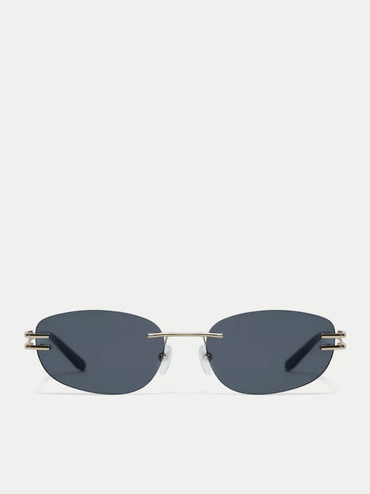 Gigi Barcelona Unisex Sunglasses with Black Metallic Frame and Grey Lens 6861/1