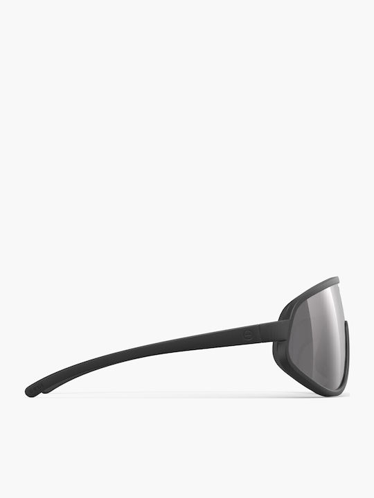 Izipizi Unisex Sunglasses with Black Plastic Frame and Silver Mirror Lens