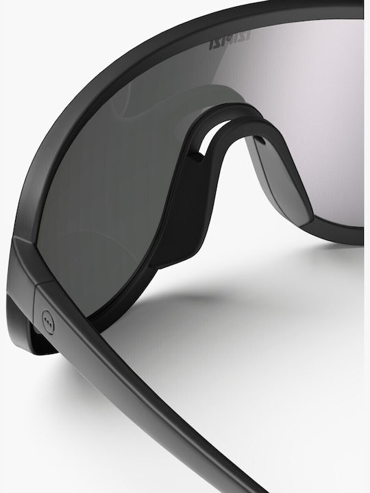 Izipizi Unisex Sunglasses with Black Plastic Frame and Silver Mirror Lens
