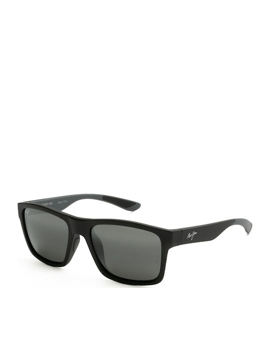 Maui Jim Men's Sunglasses with Black Plastic Frame and Black Mirror Lens 897-02A