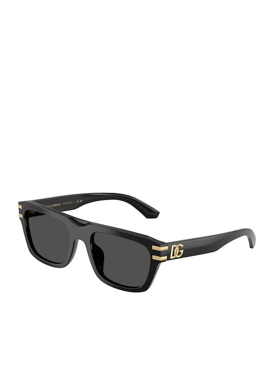 Dolce & Gabbana Unisex Sunglasses With Black Horn-Rimmed Frame And Grey Lens DG4496 501/87
