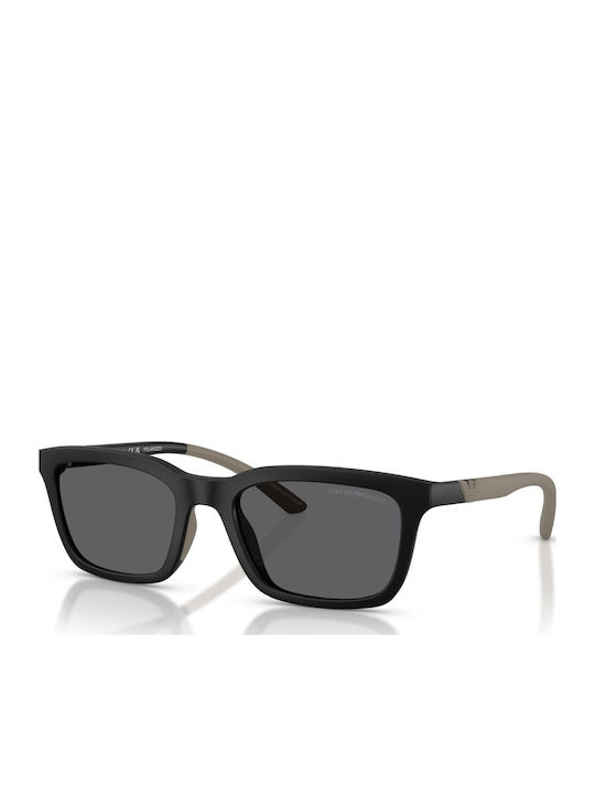 Emporio Armani Men's Sunglasses with Black Horn-Rimmed Frame and Grey Lens EA4249U 500181