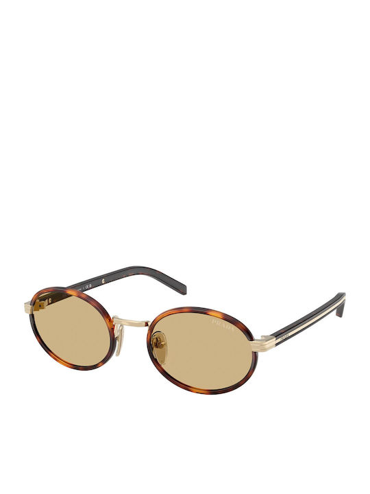 Prada Unisex Sunglasses with Brown Tartaruga Frame and Brown Lens PRB56S 21E10R