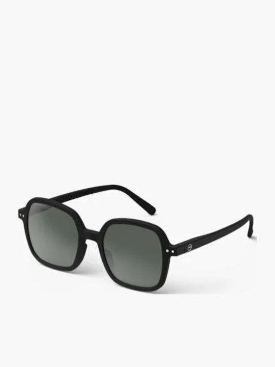 Izipizi Unisex Sunglasses with Black Plastic Frame and Black Lens