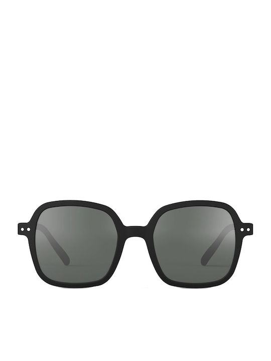 Izipizi Unisex Sunglasses with Black Plastic Frame and Black Lens