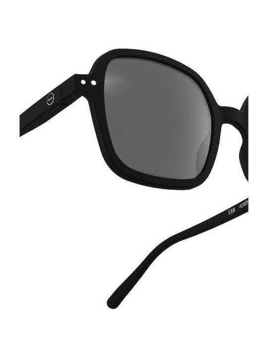 Izipizi Unisex Sunglasses with Black Plastic Frame and Black Lens