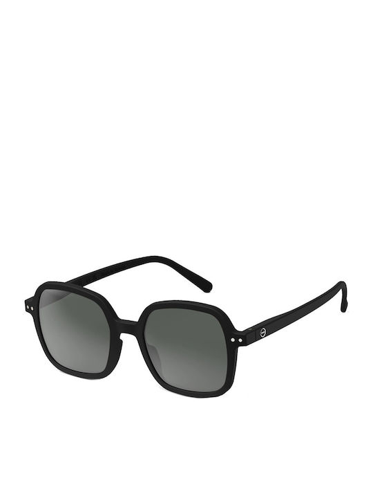 Izipizi Unisex Sunglasses with Black Plastic Frame and Black Lens
