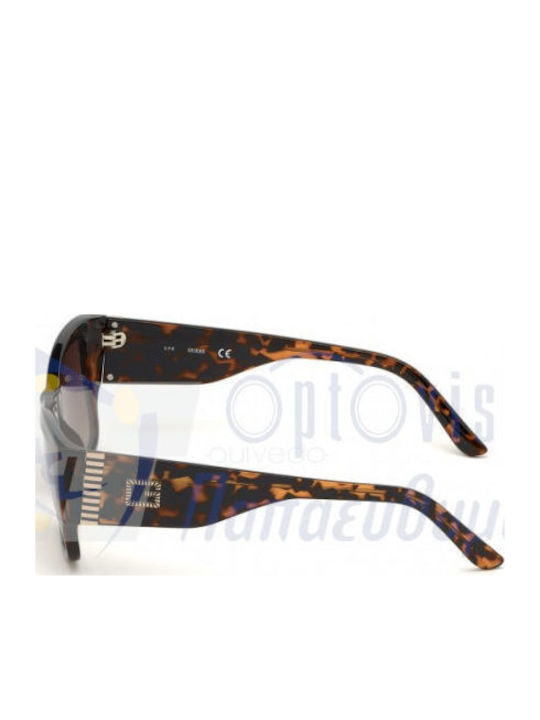 Guess Women’s Sunglasses with Brown Tartaruga Horn-Rimmed Frame and Brown Gradient Lens GU7623 52F