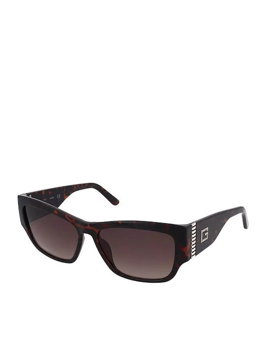 Guess Women’s Sunglasses with Brown Tartaruga Horn-Rimmed Frame and Brown Gradient Lens GU7623 52F