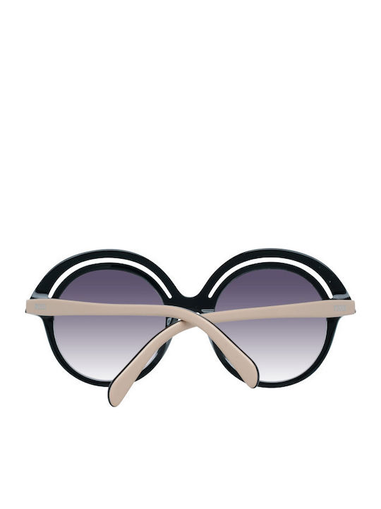 Emilio Pucci Women's Sunglasses with Black Plastic Frame and Gray Gradient Lens