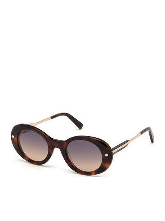 Dsquared2 Women's Sunglasses with Brown Tartaruga Frame and Brown Gradient Lens DQ0325 52B