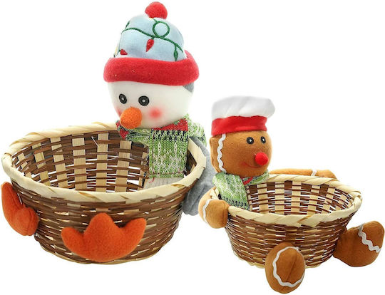 XMASfest Christmas Figure Basket Length 18cm (Μiscellaneous Designs/Colors)