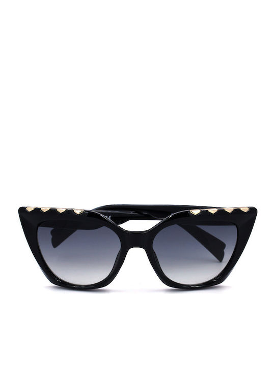 Just Cavalli Women's Sunglasses with Black Plastic Frame and Gray Gradient Lens JC821S 01B