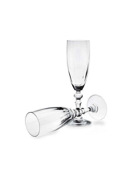 Krosno Glass Set Champagne made of Crystal Stacked 180ml 6pcs